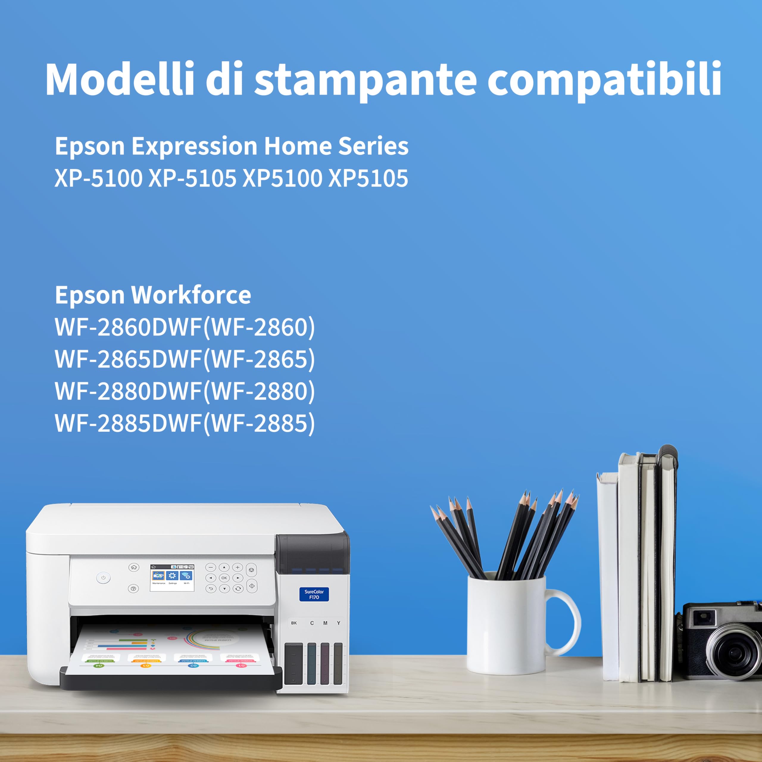 Vintella Cartucce 502XL Sostituzione per Epson 502 Multipack per Epson Expression Home XP-5100 XP5100 XP-5105 XP-5150 XP-5155 Workforce WF-2860 WF-2865 WF-2880 WF-2885 (8 Pezzi)