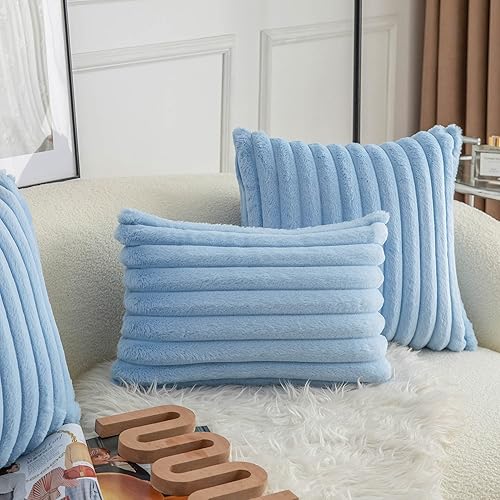 Miniatura 3 de Neelvin Fundas de almohada decorativas de piel sintética de doble cara para sofá, dormitorio, automóvil