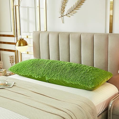 Miniatura 3 de JAUXIO Funda de almohada de piel sintética esponjosa de lujo, de felpa, decorativa, de cuerpo sólido, ultra suave y acogedora, cierre de cremallera,