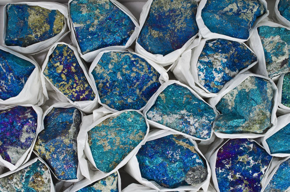 Hypnotic Gems Gallery: 1 lb Peacock Ore A Grade from Mexico - Raw Natural Chalcopyrite Stone Specimens for Collecting, Wire Wrapping, Wicca and Reiki Crystal Healing *Wholesale Lot*