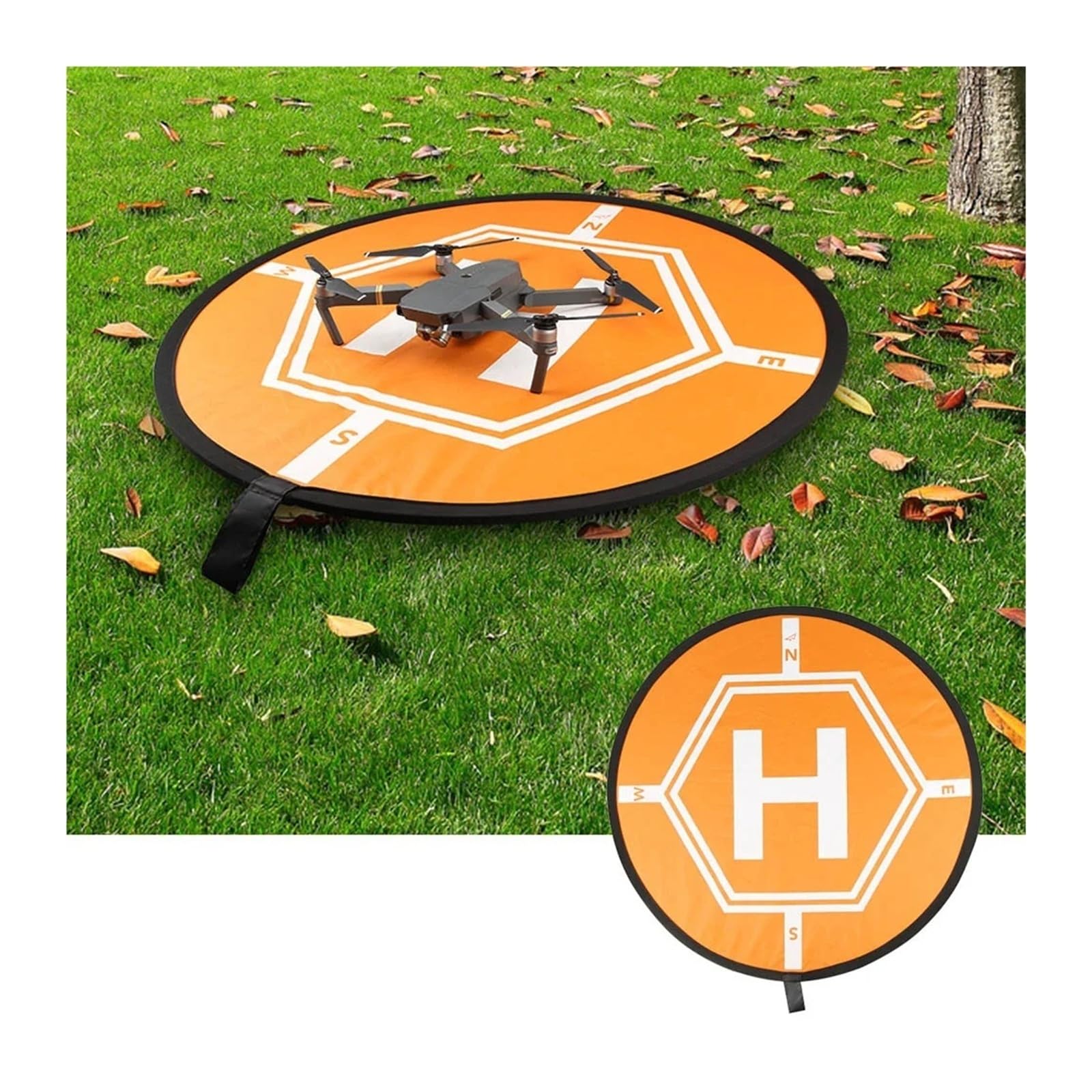55/80 cm podkładka do lądowania drona szybko składana wodoodporna lądowisko dla lądowiska z gwoździami i torbą do DJI dla Phantom 2/3/4, dla Mini, Inspire 1, RC Quadcopter (55 cm)