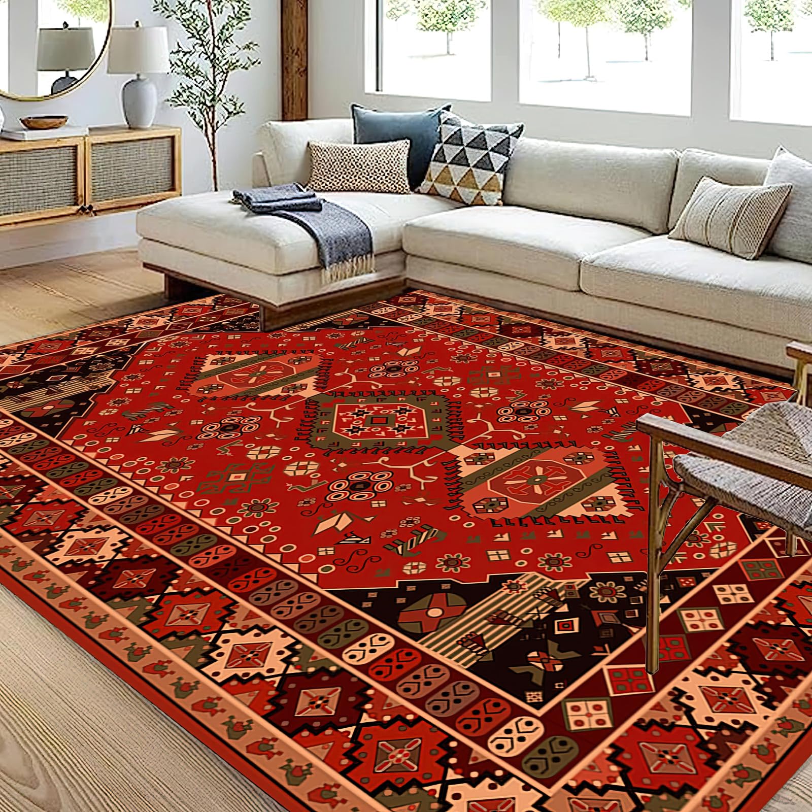 PO RUG ファラオ レッド 133x200cm PO RUG ファラオ レッド 133x200cm