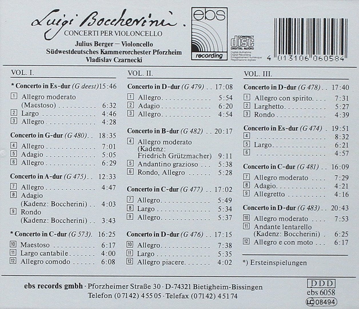 Complete Cello Cti: Contains Ebs #6055,6056,6057