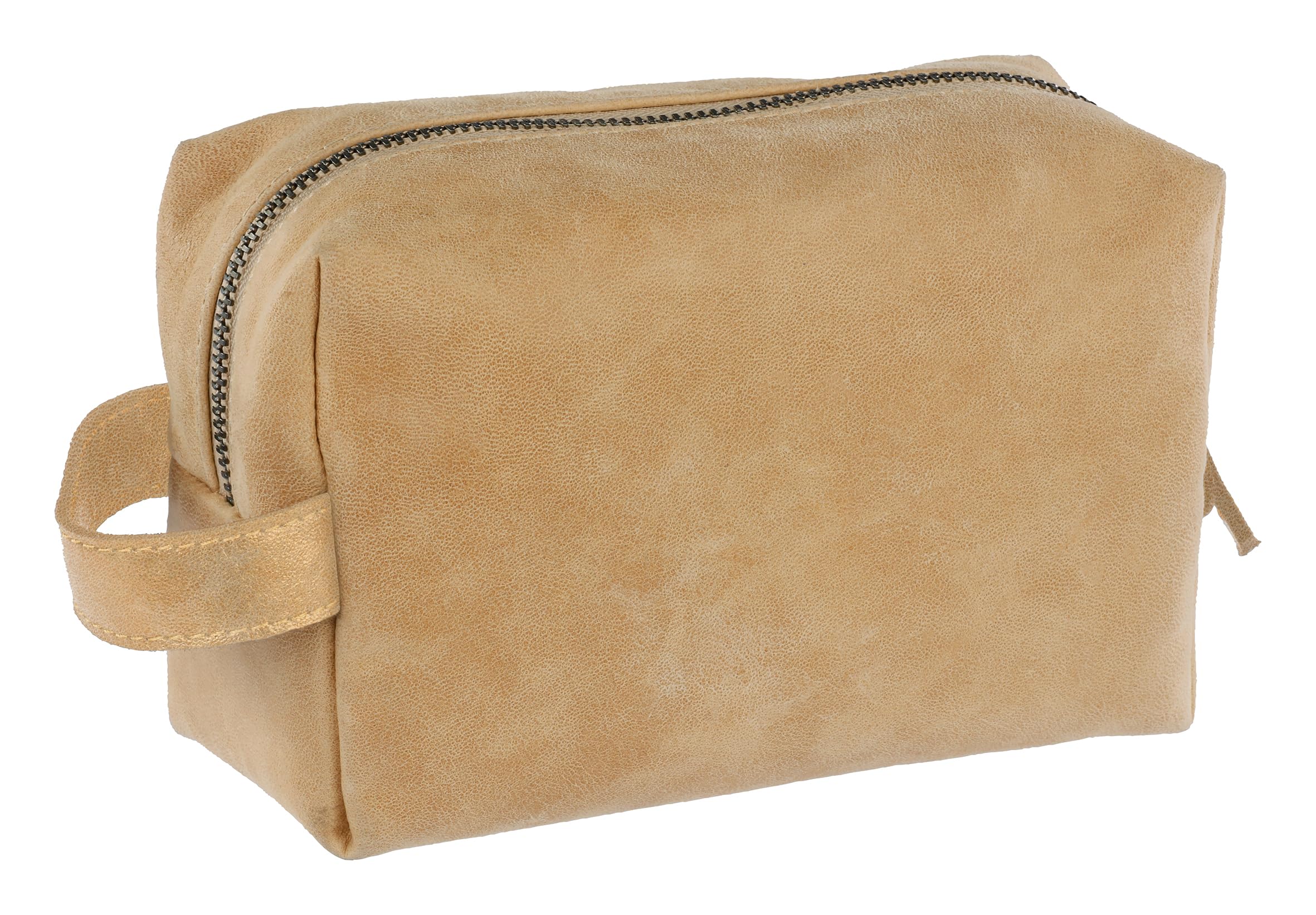 Clairefontaine 116081C, One Multi-Purpose case in Natural Leather, 18x11x7 cm, Large Capacity, Pen/Pencil/Felt-tip Holder