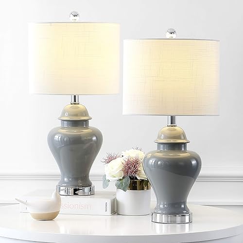 Miniatura 2 de JONATHAN Y JYL6602B-SET2 Juego de 2 lámparas de mesa Qin de 22 pulgadas de cerámicahierro clásico LED de casa de campo, diseñador, glamour,