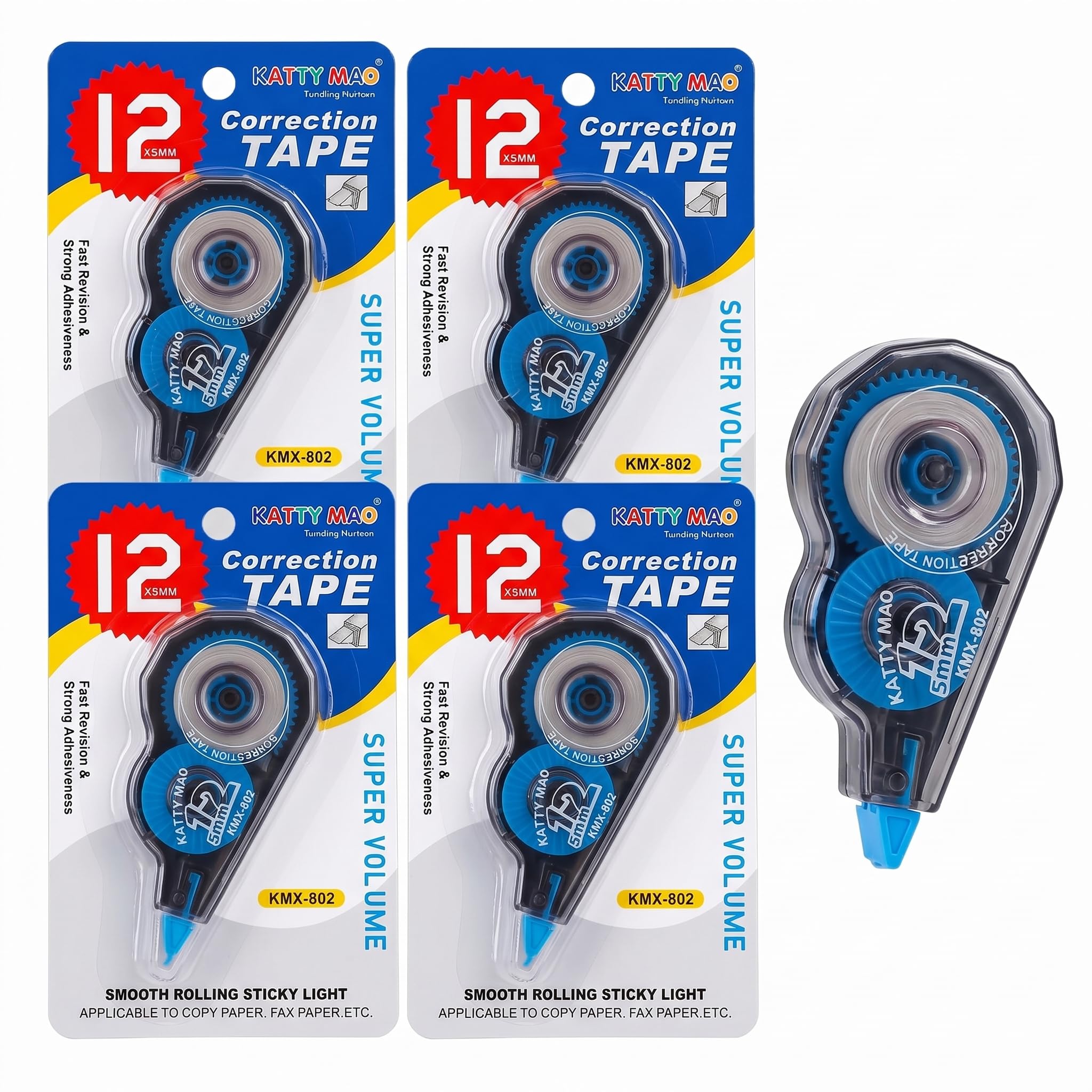 Correction Roller Tape Dryline Whitener Tape 5 mm by Katty Mao (Set of 3)-image-8