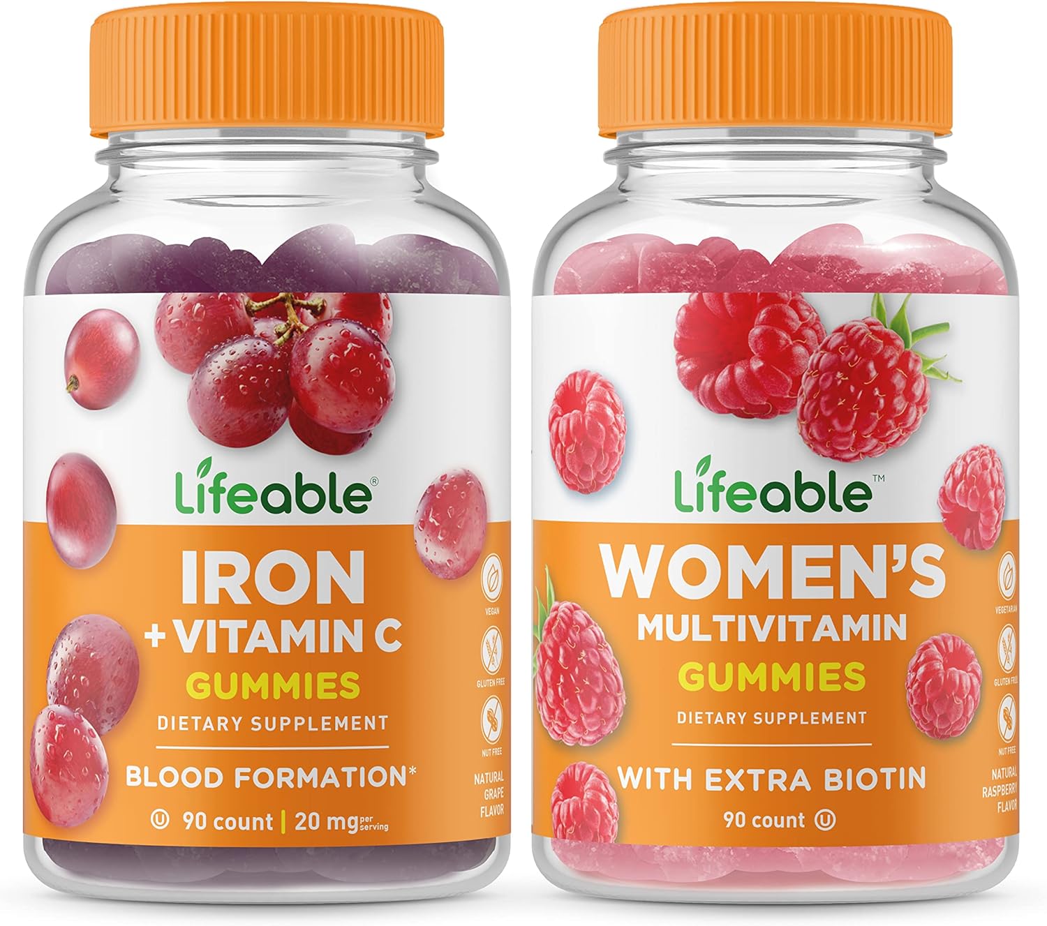 Lifeable Iron with Vitamin C + Women's Multivitamin