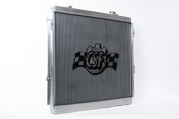 CSF Radiator, 25.38 in W x 22.69 in H x 1.65 in D, Passenger Side Inlet, Driver Side Outlet, Aluminum, Each