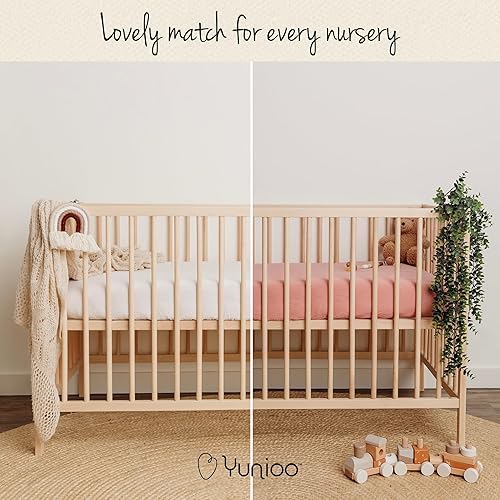 Miniatura 5 de Juego de 2 sábanas de muselina ultrasuaves para cuna de bebé, para niño o niña, 100% algodón orgánico, bohemio, juego de sábanas para cuna de ajuste