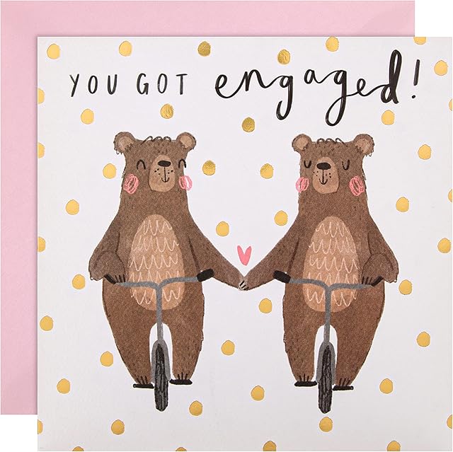 Hallmark Engagement Card - Contemporary Cute Design