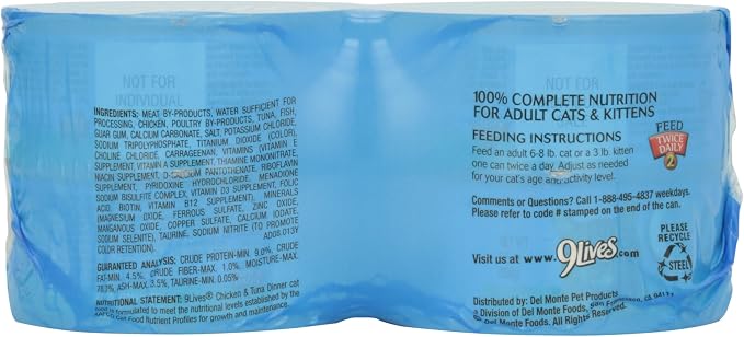 9 Lives Comida para Gato Pollo y Atún 4 unidades 5.5 oz miniatura 4