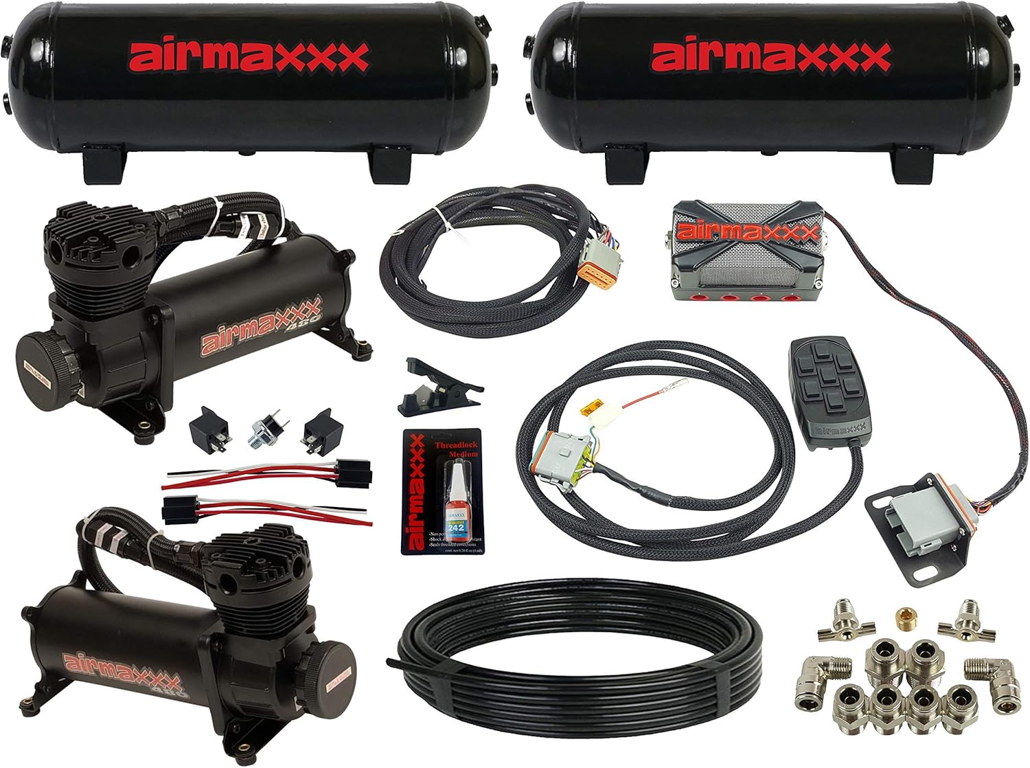 airmaxxx 480 black air compressors, 2 steel 3 gallon tanks