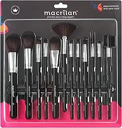 Kit com 12 pincéis para maquiagem - KP9-1A, Macrilan