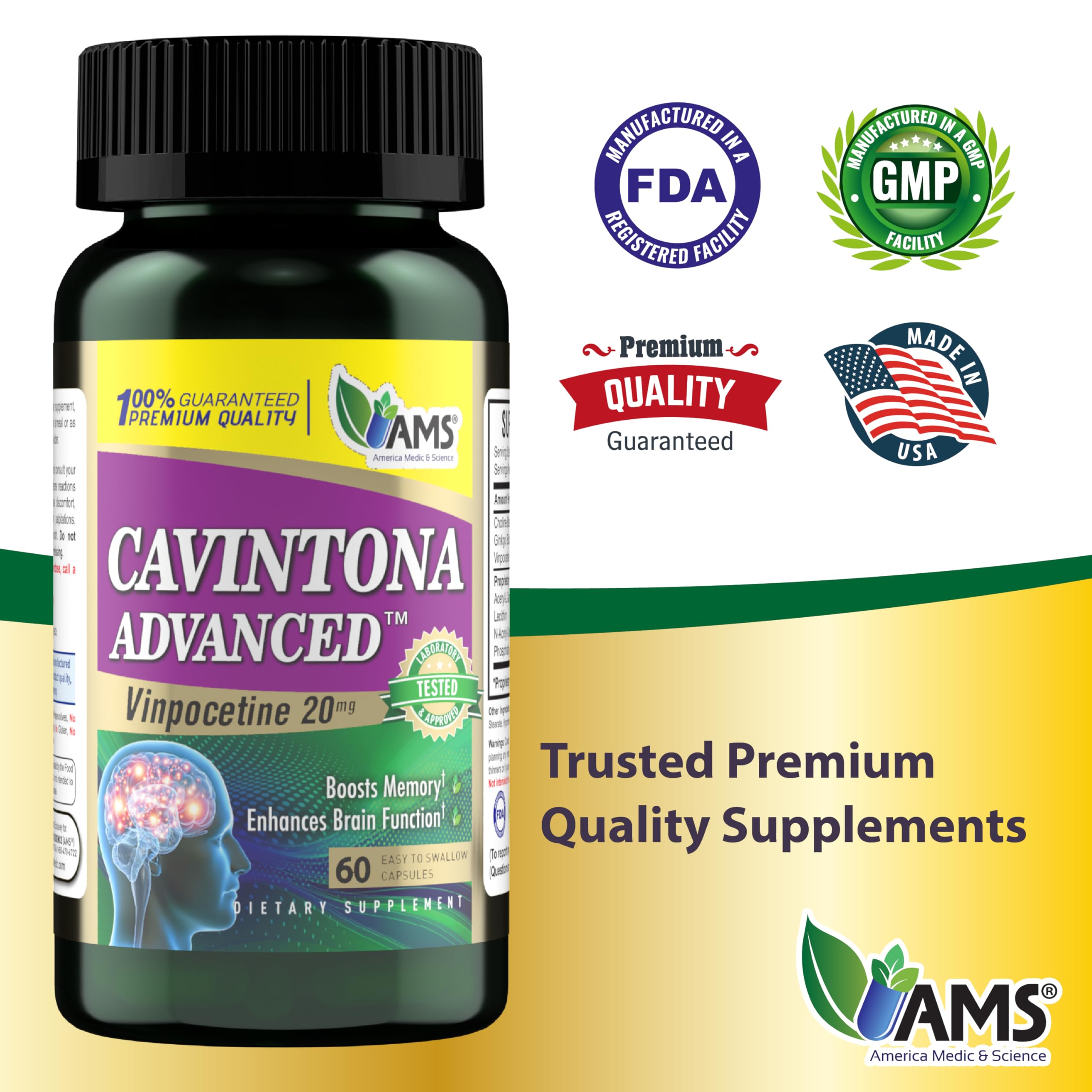 achagawda or l carnitina for memory loss America Medic & Science Cavintona Advanced Supplement – Vinpocetine 20mg Memory, Recall & Brain Health – Supports Cognitive Function, Focus, Mental Clarity & Blood Flow – 60 Capsules : Health & Household NY2026Vitality Flavor:Sour Punch® Sour Strawberry L-Glutatión Reducido Solgar 250