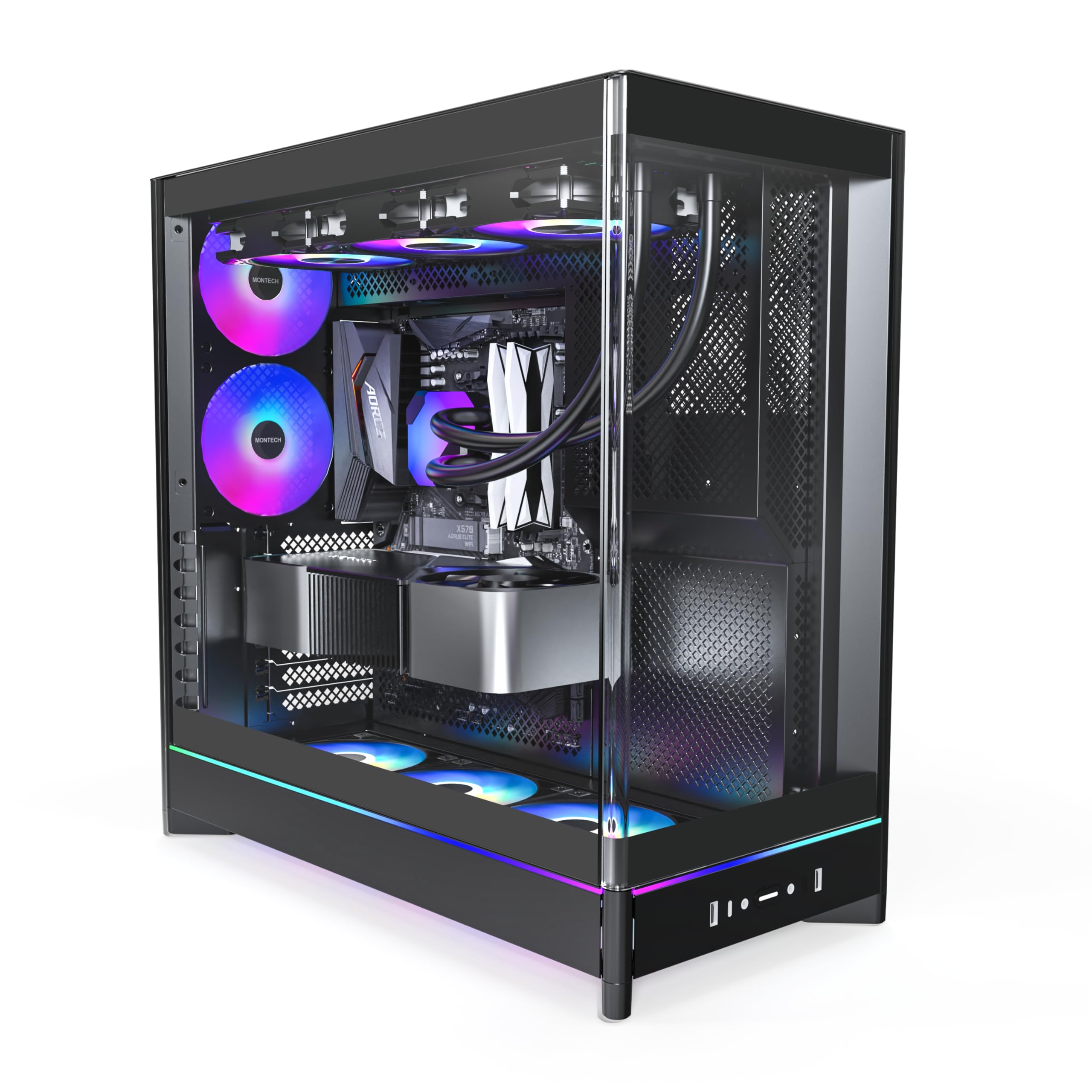MONTECH HS02 PRO Black (ATX ガラス ブラック) Amazon.com: MONTECH HS02 PRO, ATX Mid-Tower PC Case, Gaming