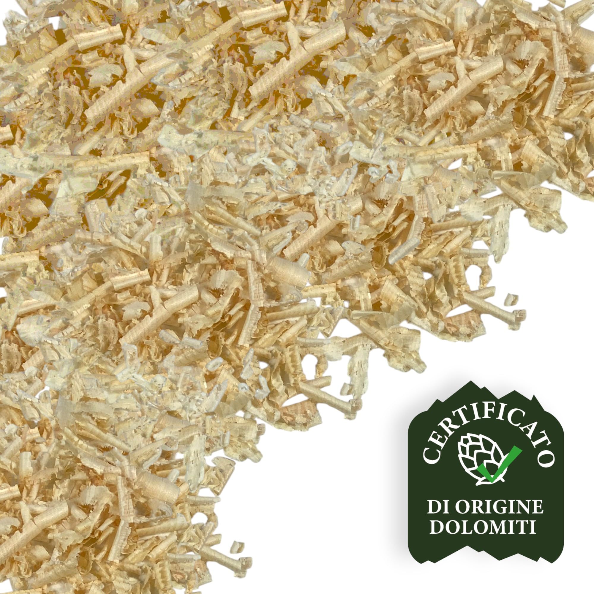 Tex family | Trucioli di Pino Cembro | 100% Naturali e Certificati | Profumati e Purificanti per Relax | Ideali per Cuscini e Sacchetti | Aroma Balsamico Dolomiti, 500 Grammi