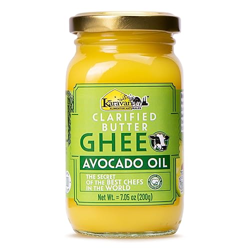 KARAVANSAY CLARIFICADO MANTEQUILLA GUITA DE AGUACATE SABOR CON ACEITE DE AGUACATE EXTRA VIRGEN (CON ACEITE DE AGUACATE EXTRA VIRGEN), tarros de disponible en Yaxa Colombia