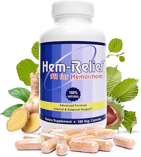 Miniatura 7 de Western Herbal and Nutrition  Hem-Relief 911 para hemorroides  Fórmula 100% natural  Alivia el dolor, picazón, ardor  Suplemento de acción rápida