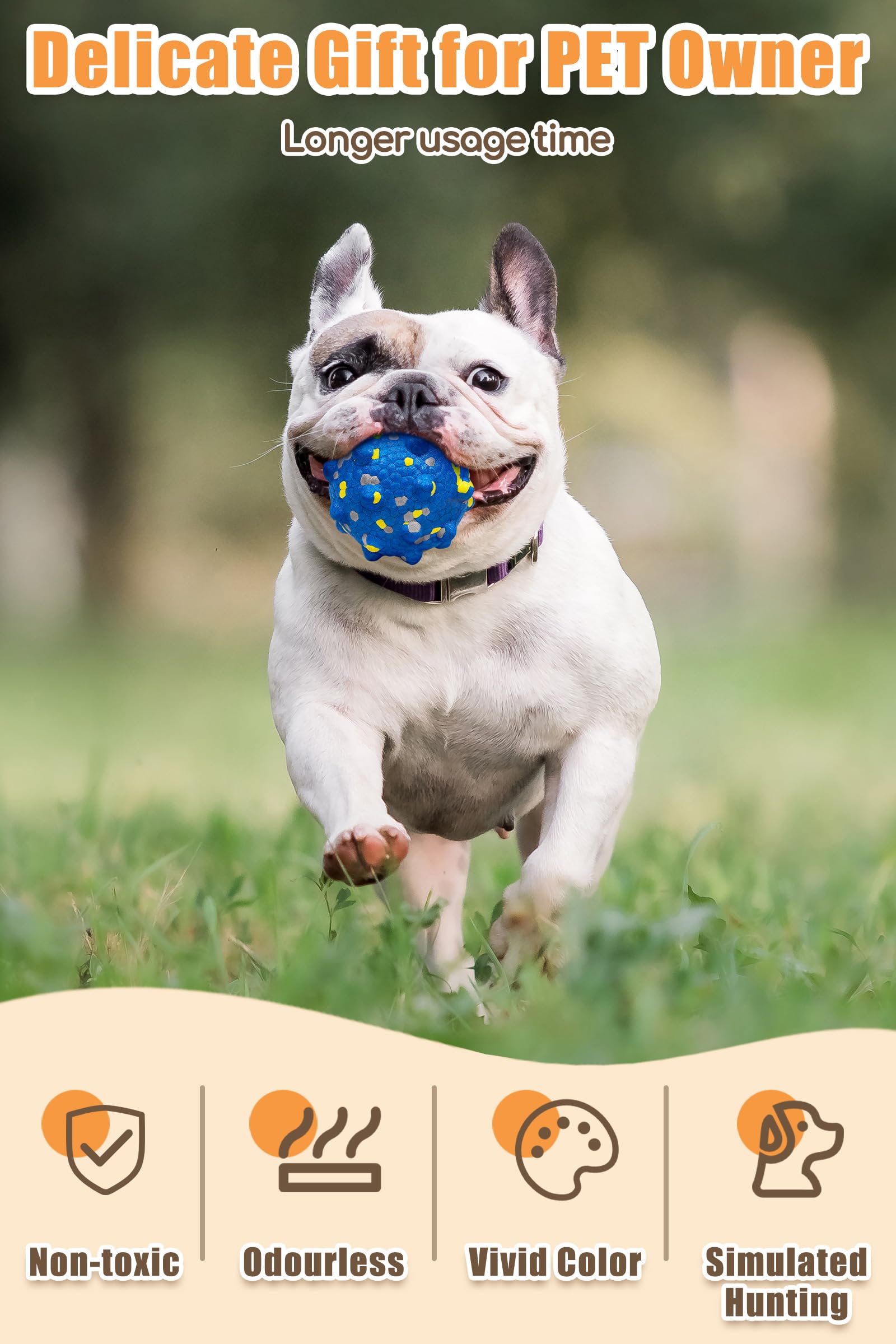 Pelotas de perro mejoradas para masticadores agresivos, pelotas de tenis indestructibles para perros, pelotas de juguete duraderas para perros, juguetes interactivos para perros para juegos de