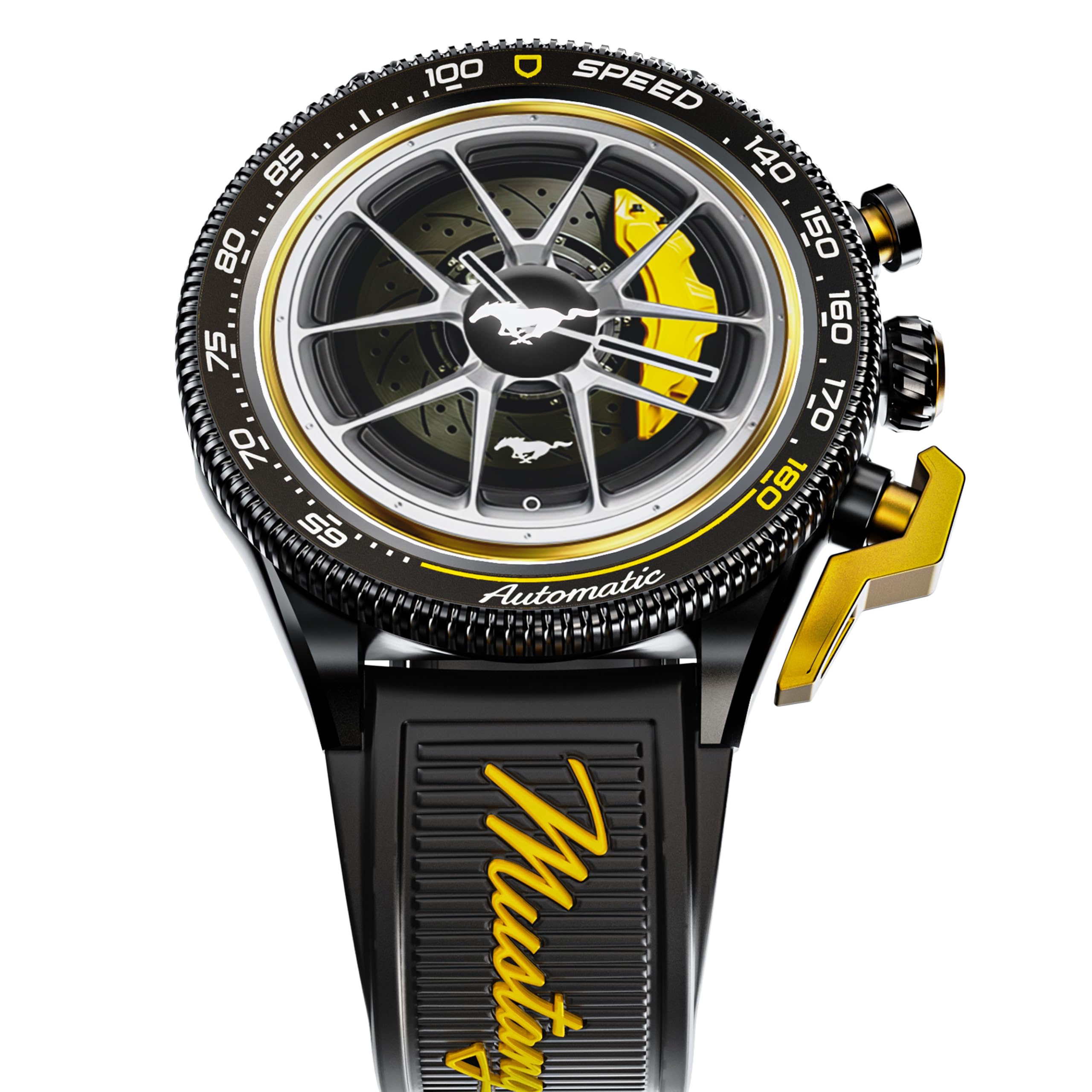 GOBOULT Newly Launched Mustang Stallion Smart Watch 1.43'' AMOLED Display, Rotating Bezel, BT Calling, 200+Watchfaces, 700 Nits Brightness, AI Voice Assistant, SpO2 Monitoring (Nitro Black)