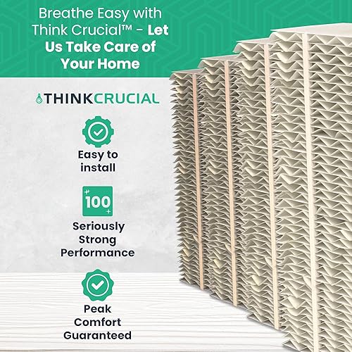 Miniatura 3 de Think Crucial - Filtros de mecha de papel humidificador de repuesto -Compatible con Aircare Parte # 1043 y modelos EP9500, EP9700, EP9800, EP9R500,
