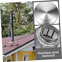Vista 9 de Cabilock Sombrero de chimenea Cubierta de ventilación de chimenea Tapa de chimenea de acero inoxidable Tapa de chimenea Protector de puerta Cubierta