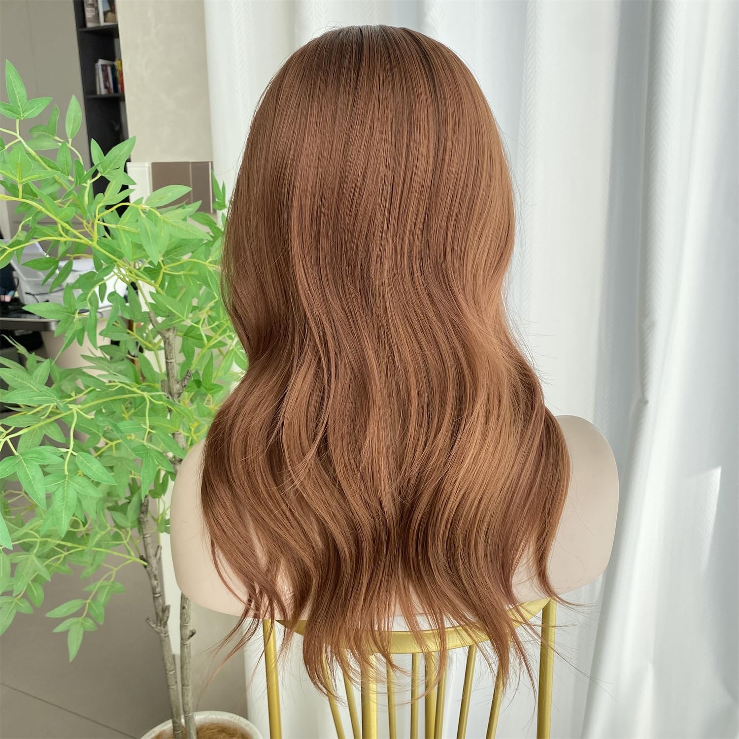 16 Inch Ombre Brown #30 Colored Body Wave 13X4 HD Lace Front Wigs with Baby Hair Human Hair Pre Plucked Glueless 150% Density Natural Wave Transparent Lace for Black Women