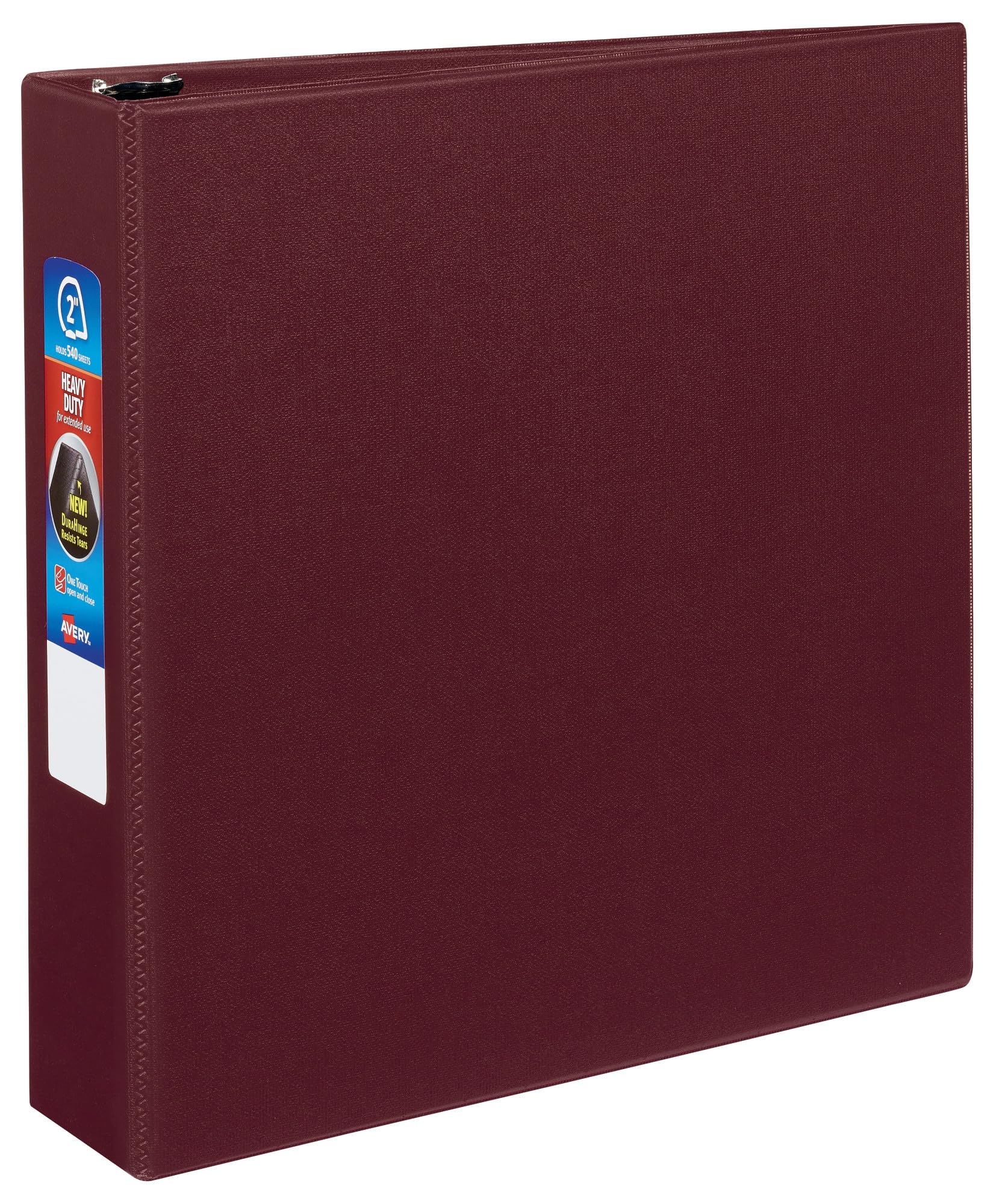 Avery Heavy-Duty Binder with 2-Inch One Touch EZD Ring, Maroon (79362)