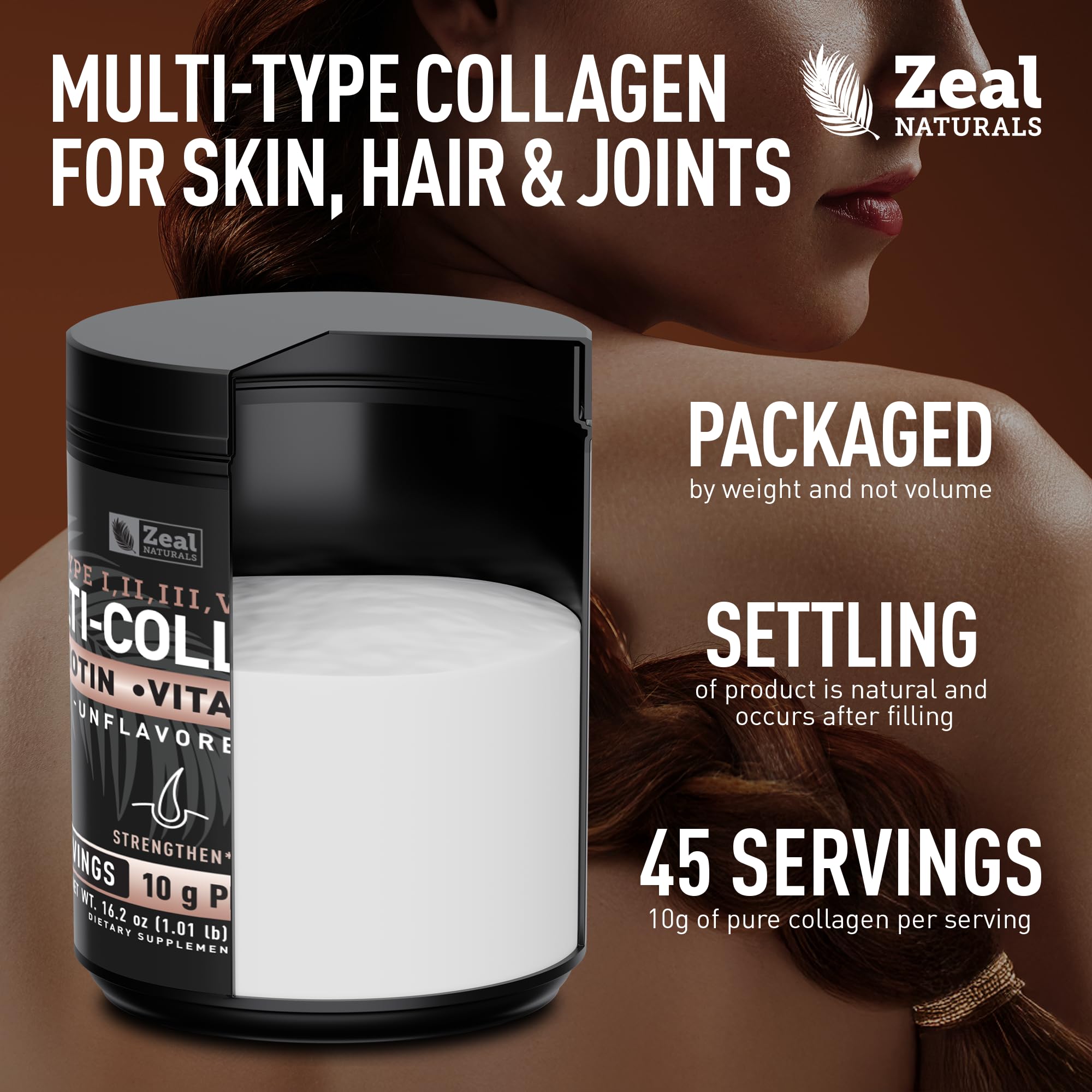 Amazon.com: Premium Multi Collagen Peptides Powder (1, 2, 3, 5