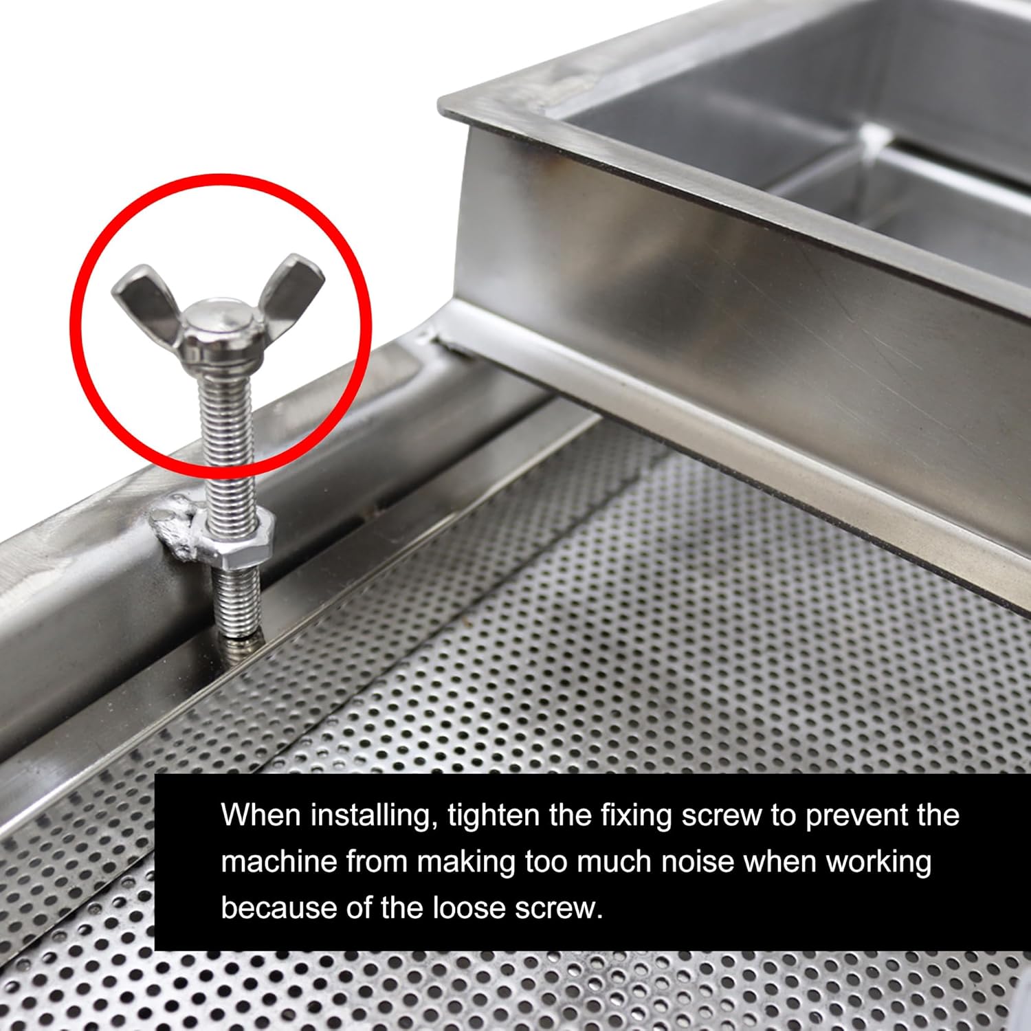 JG30-75 Linear Vibrating Screen Electric Sifter Sieve Powder with one 15mm Screen 80W Single Motor Stainless Steel