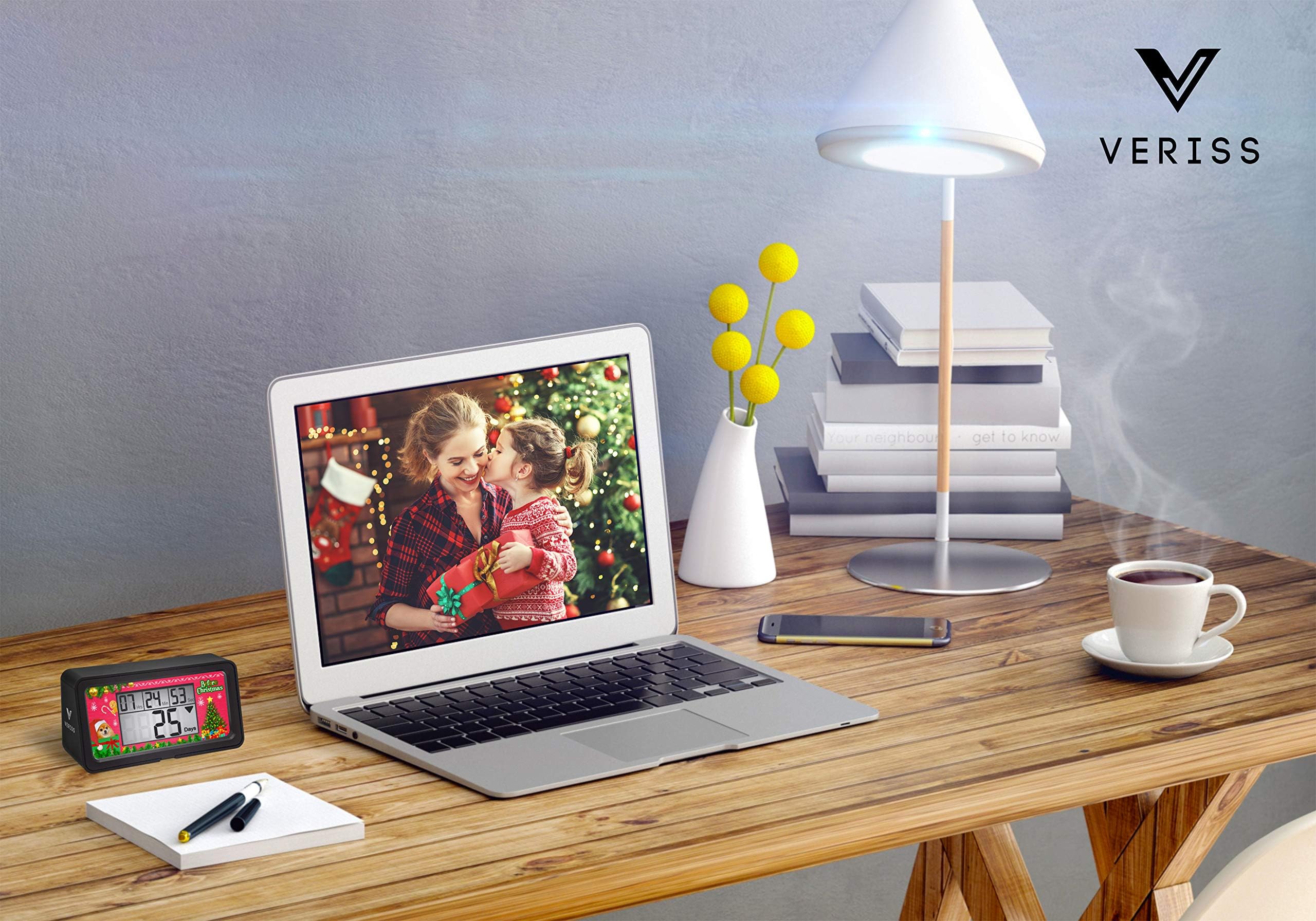 Digital 9999 Days Countdown Clock Timer with Backlight - Count Down Your Retirement, Wedding, Christmas, Vacation and All Calendar Event Dates in Your Life - Dog Collection (Black - 8 Frames)