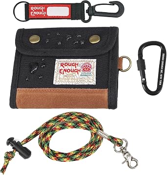 Rough Enough Boys Wallet for Teen Boys Men with Keychain Neck Lanyard in Classic Vintage Style