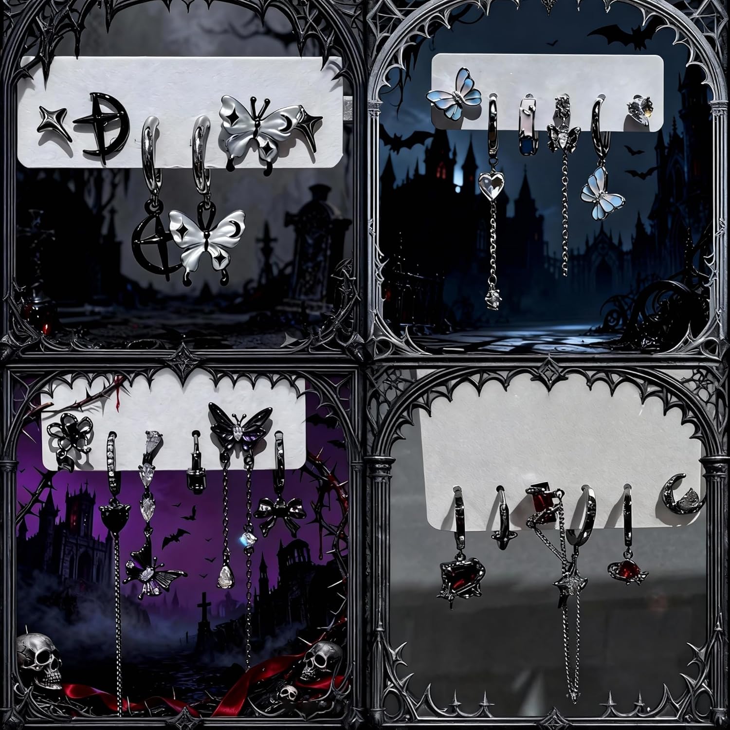 50-55 pcs Mystery Jewelry Jar for Women,Y2K Gothic Mystery Witchy Jewelry Box Gift Set(Goth Boho Mixed Punk Everyday Necklaces,Earrings, Rings,Bracelets),Exclusive Fashion Gift for Her - Image 4