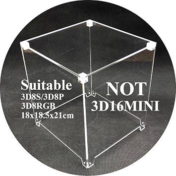 3D LED Cube Transparent Acrylic Case It is Only Applicable to 3D8S-BLUE 3D8P-BLUE 3D8S-MUTIL 3D8P-MULTI and 3D8RGB-KIT