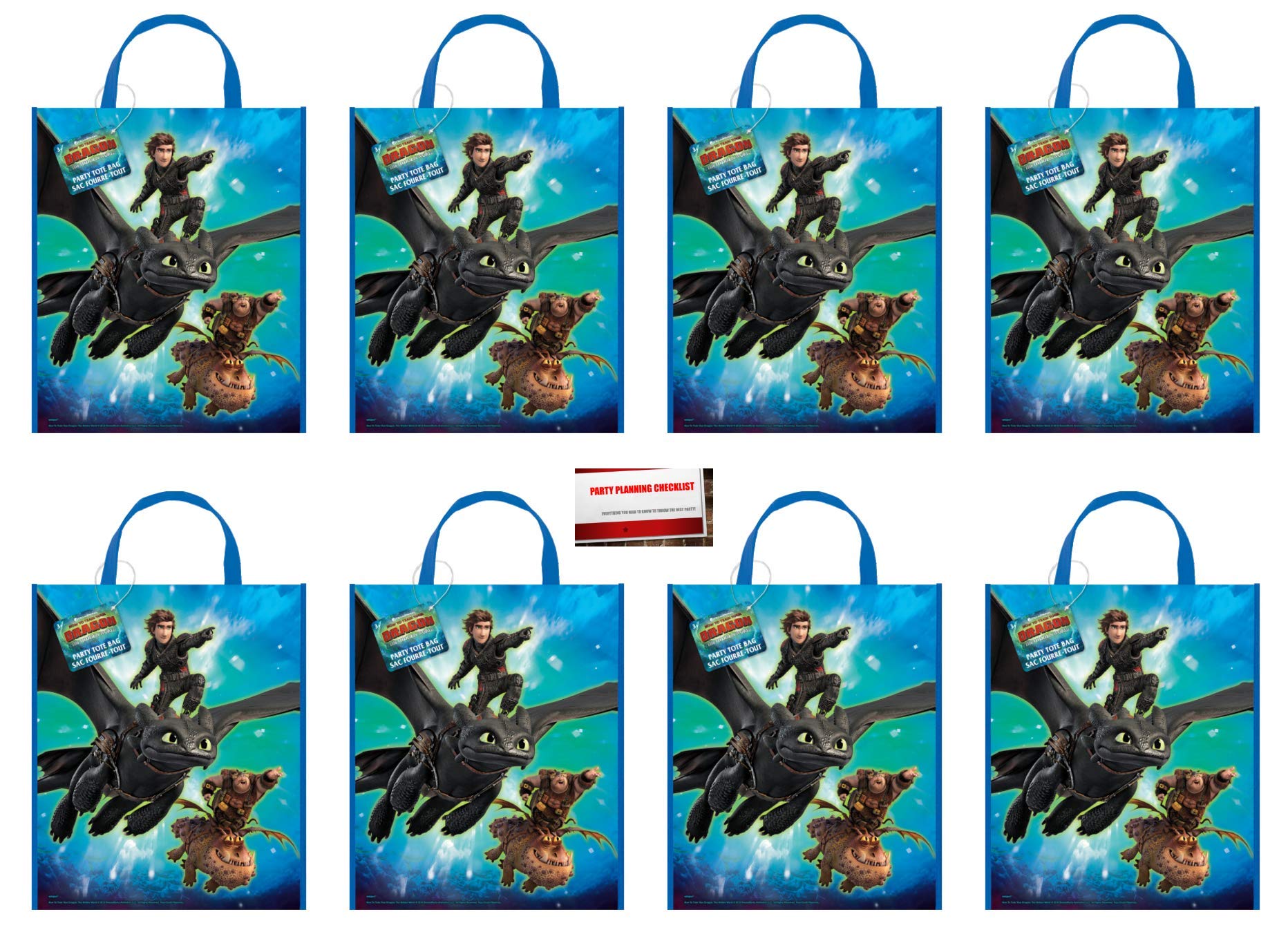 Buy 8 Pack How to Train Your Dragon Large Plastic Goodie Tote Loot Bags