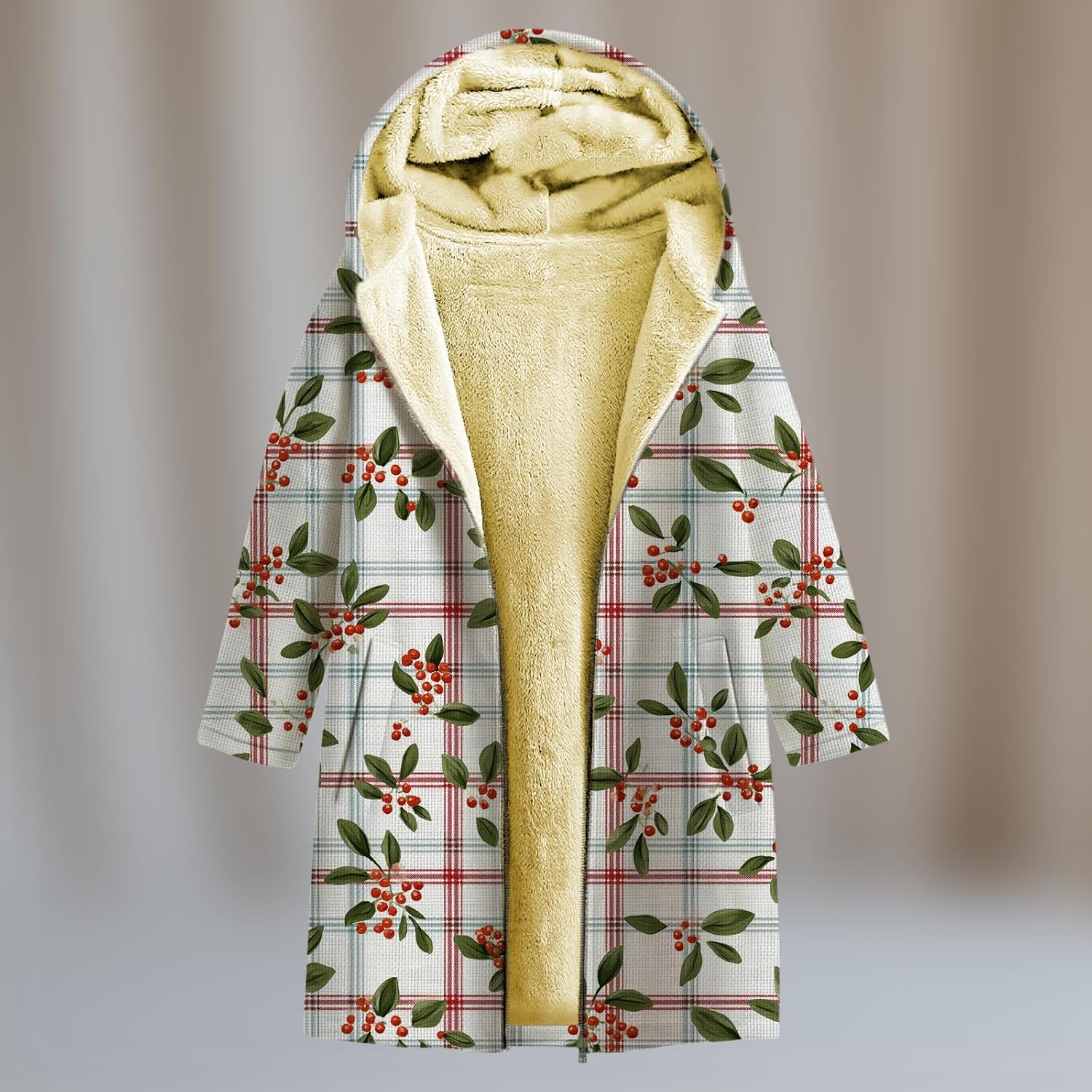 Fall Jackets For Women 2025 Western Long Sleeve Sherpa Fleece Zip Up Retro Ethnic Print Fashion Casual Warm Coats - Image 2