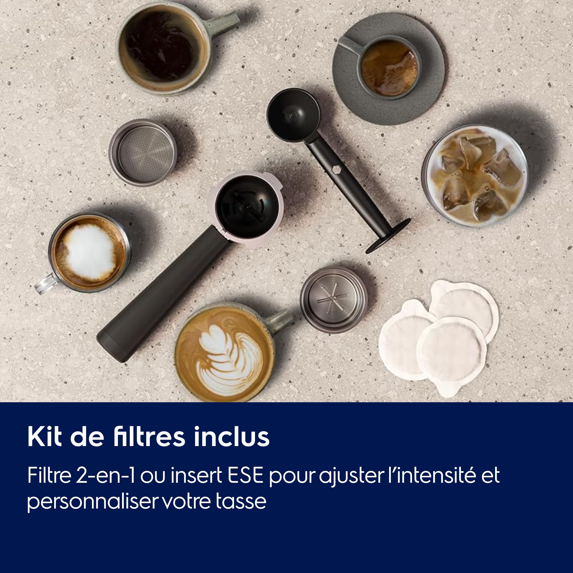 Electrolux Machine à expresso à cappuccino Explore 6 E6EC1-6BST, la Technologie Thermo Block, Filtre 2 en 1 ou insert pour dosettes ESE, égouttoir amovible, Mousseur à lait, Noire