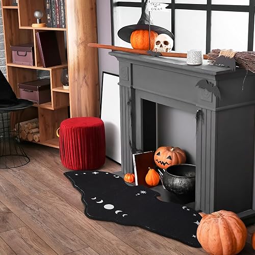 Miniatura 4 de Harloon Tapete gótico de baño de 3 piezas de 16 x 32 pulgadas, espeluznante, tapete gótico de baño, tapete de baño gótico de terror, decoración para