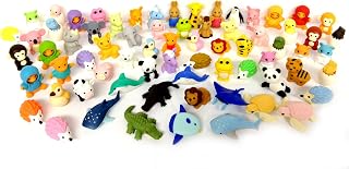 Iwako 30 Assorted Eraser, Animal Collection (30 Items Will Be Randomly Selected from Image Shown)