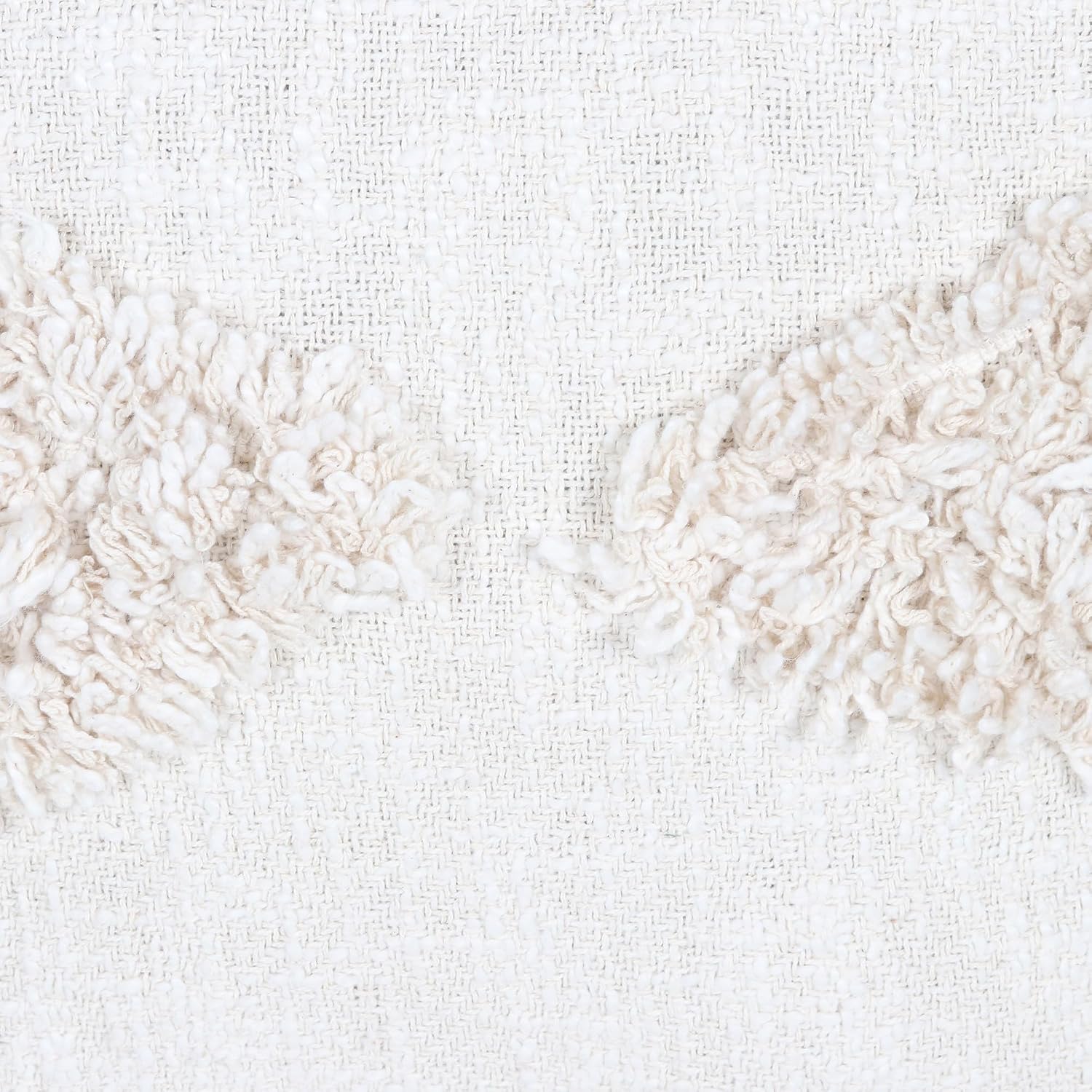 NOVICA Artisan Handmade Cotton Cushion Covers Embroidered Alabastertoned Ivory India Pillows Throws Solid Embellished [18in L x 18in W] 'Alabaster Delight' (Pair)