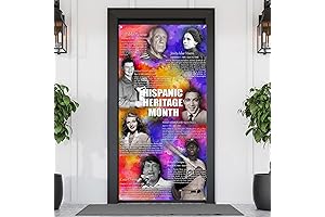 FARMNALL Hispanic Heritage Month Decorations Door Cover World Flag Banner National Hispanic...