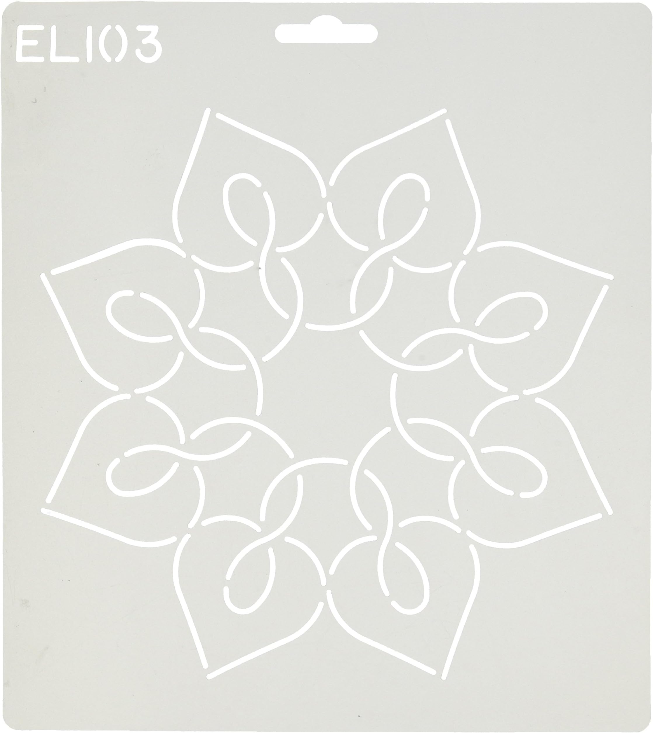 2 Pochoirs à Quilt Cœur Et Bordure Classique - Pour Couture Et Patchwork, Motif Cœur Bouclé