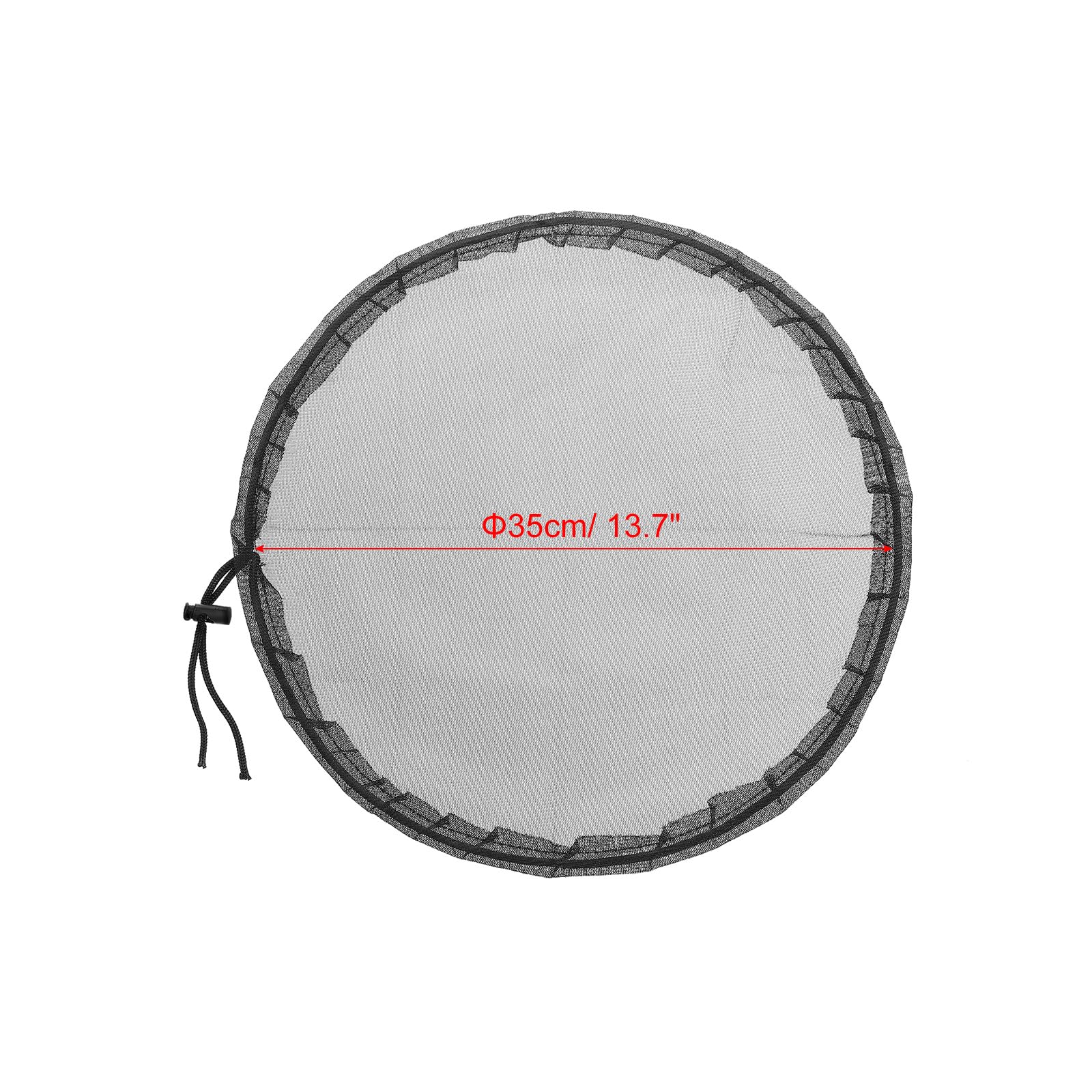 PATIKIL 13.7 Inch IBC Lid Filter Mesh Cover Polyester IBC Tote Cover for 275 Gallon Rainwater Tank, Black - Image 2