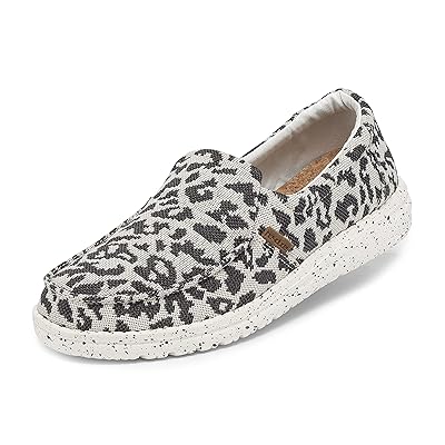 hey dude women's misty woven cheetah print slip ons
