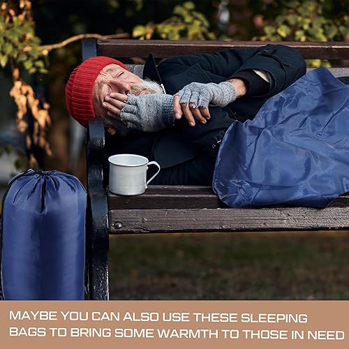 Miniatura 6 de Tranqun 10 sacos de dormir para adultos, forro de algodón, clima frío y cálido, equipo de campamento de 4 estaciones, ligero, impermeable, saco de