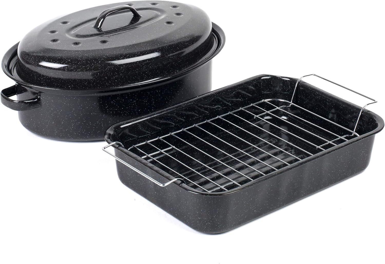 Russell Hobbs COMBO1922 Vitreous Enamel Roaster with Rack & Self