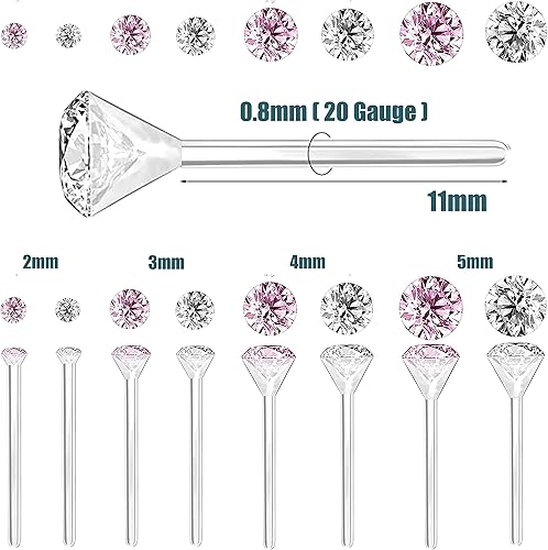 Miniatura 2 de 8 pares de aretes de plástico antialérgicos para orejas sensibles, incluyen 8 pares de aretes de silicona suave, aretes de plástico para mujer,