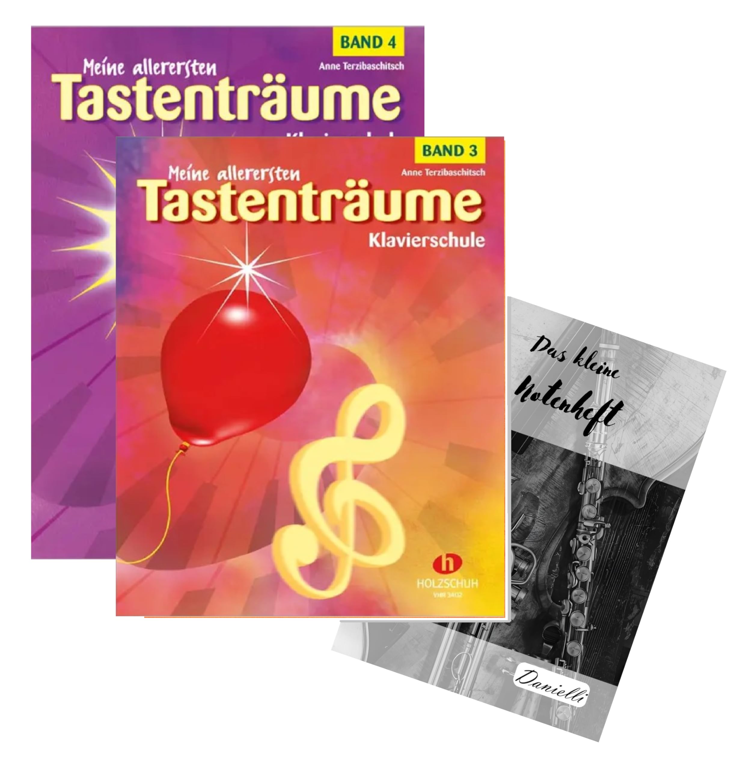Anne Terzibaschitsch: Meine allerersten Tastenträume - Klavierschule für Kinder Band 3 + 4 (Set), Ausgabe inkl. Notenheft (Musiknoten/sheet music), 9783920470047 + 9783940069603, VHR3402 + VHR3403