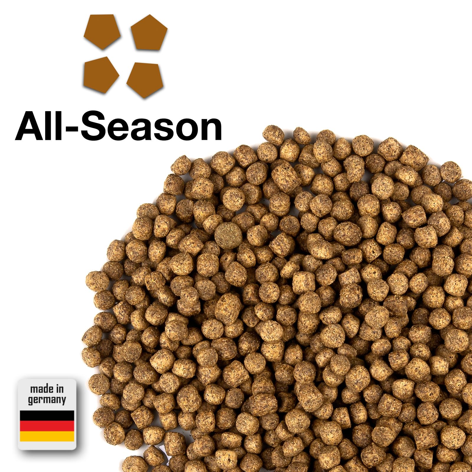 All Season Koifutter 6mm - schwimmendes Ganzjahres Futter für Koi und Teichfische für ausgewogene Fisch-Ernährung mit Fischöl, Astaxanthin (13,5 kg)