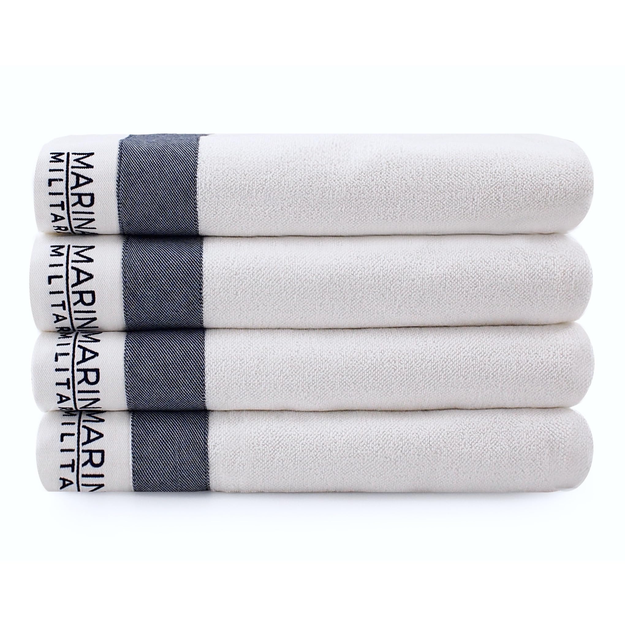 Set 4 asciugamani Marina Militare da cm 100x180 (peso 500 g/m2)